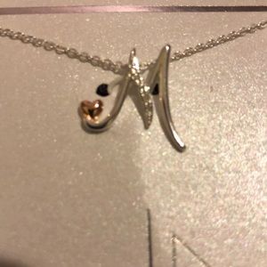 Fine Silver Chain letter (M) Charm